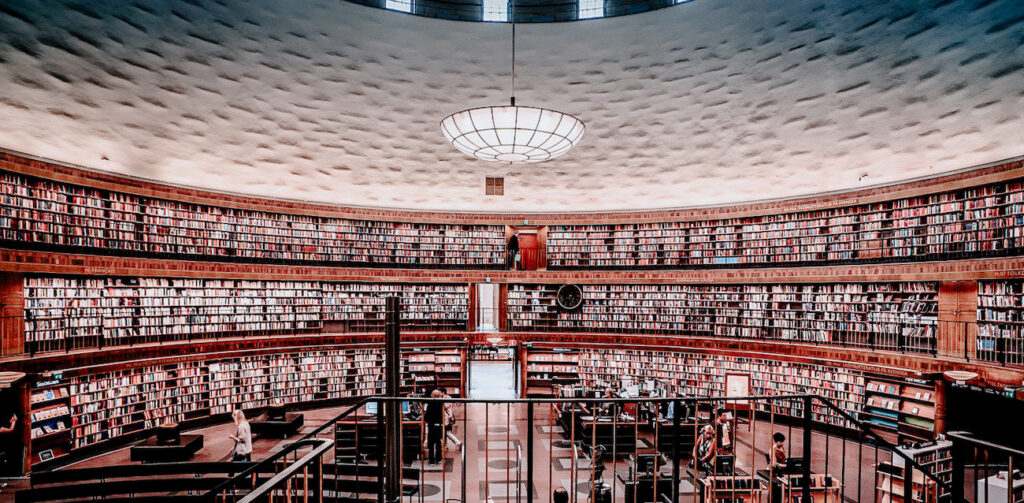 Drömmiga bibliotek Stockholms stadsbibliotek